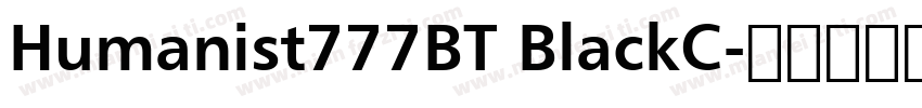 Humanist777BT BlackC字体转换